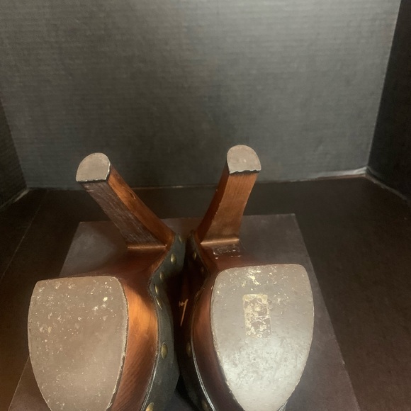 Giuseppe Zanotti suede and wood glamour clogs - Picture 8 of 8